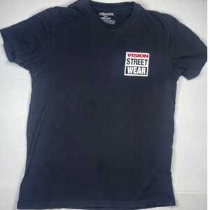 Vision Street Wear Graphic T Shirt Men's‎ Size S Black Skate Streetwear